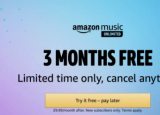 AmazonMusicUnlimited仍可免費使用3個月