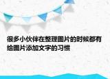 很多小伙伴在整理圖片的時候都有給圖片添加文字的習(xí)慣