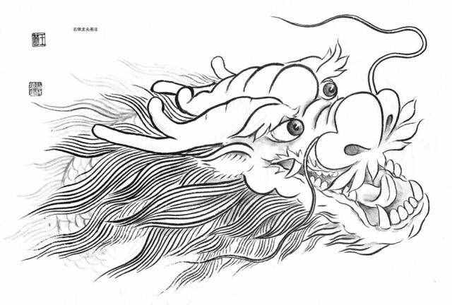 白描龍譜的畫法素材，搞創(chuàng)作，設(shè)計(jì)都用的到