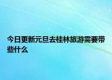 今日更新元旦去桂林旅游需要帶些什么