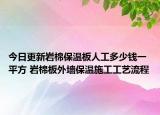 今日更新巖棉保溫板人工多少錢(qián)一平方 巖棉板外墻保溫施工工藝流程