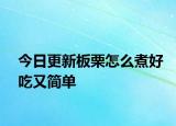 今日更新板栗怎么煮好吃又簡(jiǎn)單