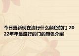 今日更新現(xiàn)在流行什么顏色的門 2022年年最流行的門的顏色介紹