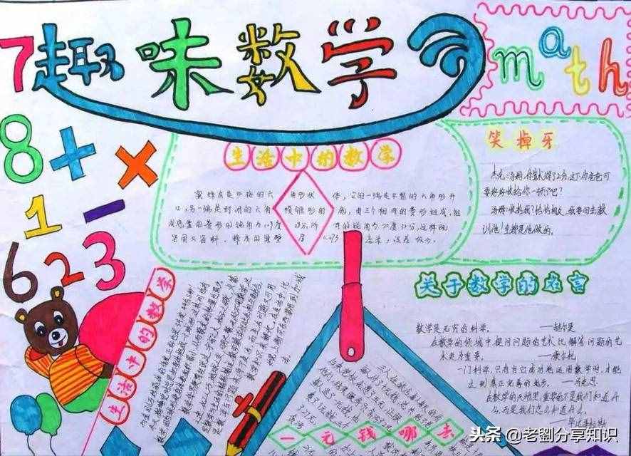 小學(xué)數(shù)學(xué)手抄報(bào)16幅范圖，給孩子收藏起來(lái)，備用防急