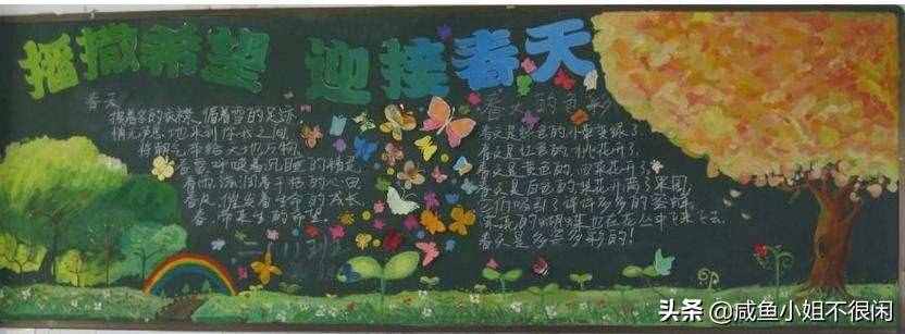 全新“春天”主題黑板報大全，創(chuàng)意滿滿，簡單好畫！