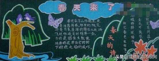 全新“春天”主題黑板報大全，創(chuàng)意滿滿，簡單好畫！