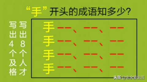 手足舞蹈，“手”開頭的成語知多少？歡迎你來挑戰(zhàn)