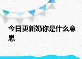 今日更新奶你是什么意思