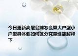 今日更新高層公攤怎么算大戶型小戶型具體要如何區(qū)分究竟誰(shuí)能解釋下