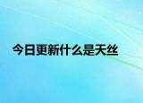 今日更新什么是天絲