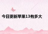 今日更新蘋果13有多大