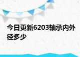 今日更新6203軸承內(nèi)外徑多少