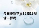 今日更新蘋果12和13尺寸一樣嗎