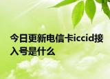 今日更新電信卡iccid接入號是什么