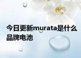 今日更新murata是什么品牌電池