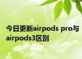 今日更新airpods pro與airpods3區(qū)別