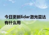 今日更新lidar激光雷達有什么用