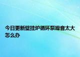 今日更新壁掛爐循環(huán)泵噪音太大怎么辦