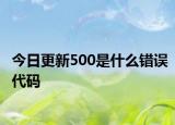 今日更新500是什么錯(cuò)誤代碼