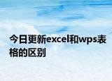 今日更新excel和wps表格的區(qū)別