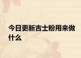 今日更新吉士粉用來做什么