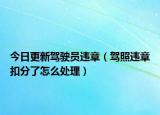 今日更新駕駛員違章（駕照違章扣分了怎么處理）