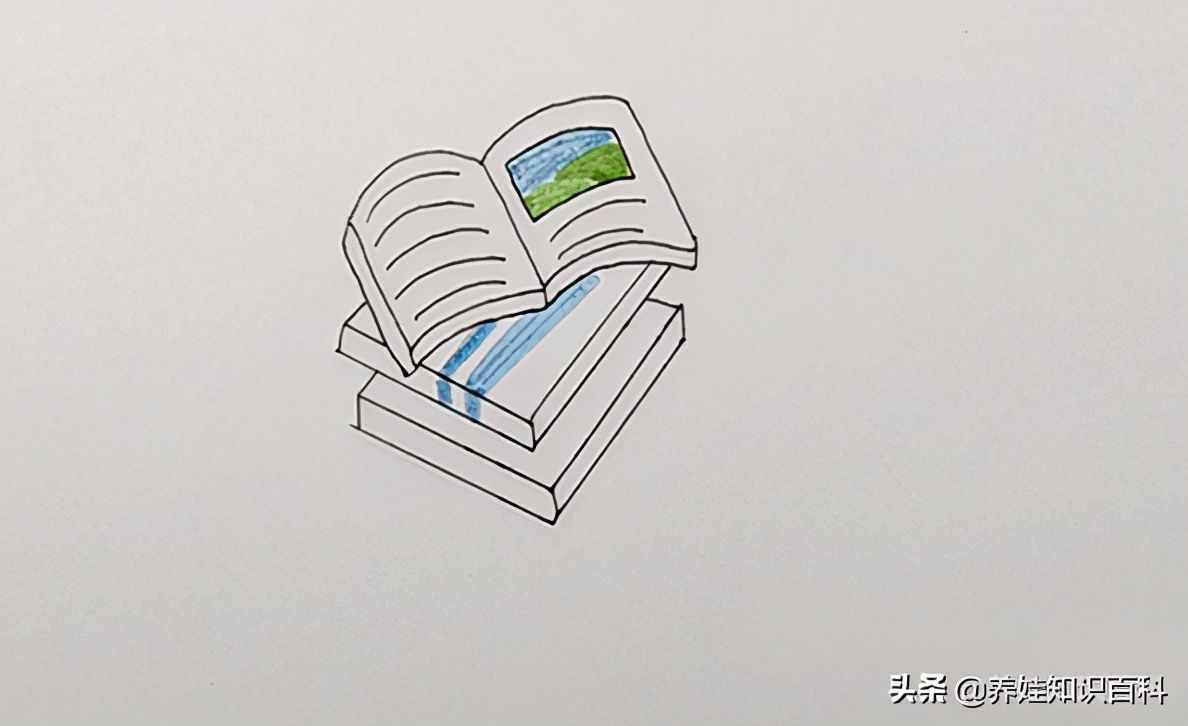 書本怎么畫？一起來看看可愛的簡筆畫書本怎么畫吧，3歲孩子也會
