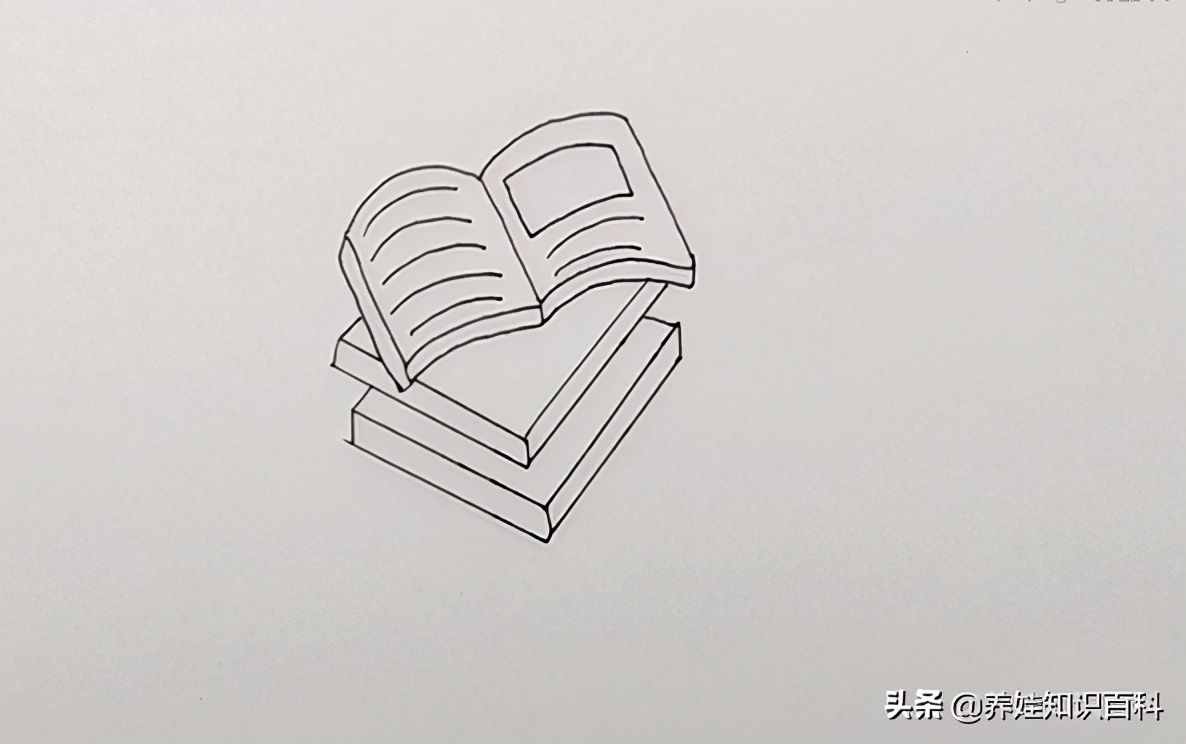 書本怎么畫？一起來看看可愛的簡筆畫書本怎么畫吧，3歲孩子也會