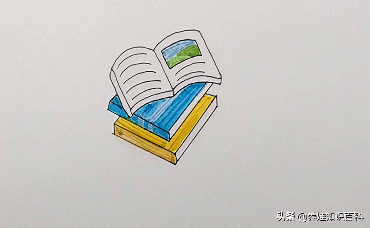 書本怎么畫？一起來看看可愛的簡筆畫書本怎么畫吧，3歲孩子也會