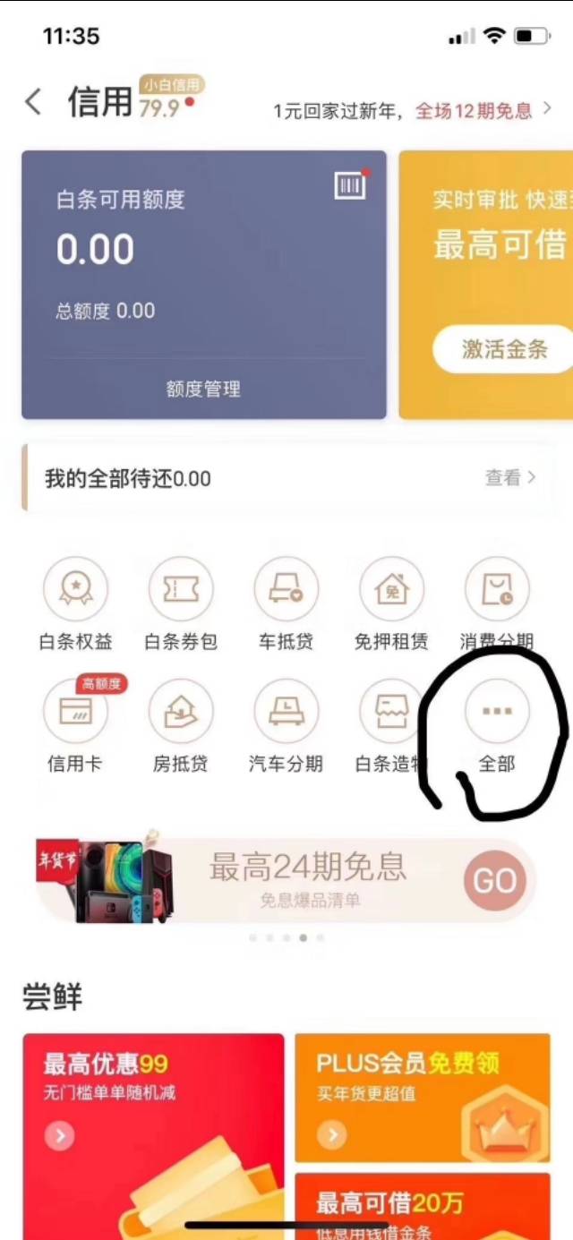 京東白條提額方法