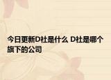 今日更新D社是什么 D社是哪個(gè)旗下的公司