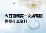 今日更新第一次換駕照需要什么資料