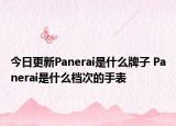 今日更新Panerai是什么牌子 Panerai是什么檔次的手表