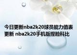 今日更新nba2k20球員能力值表更新 nba2k20手機版捏臉科比