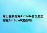 今日更新耐克Air Sole什么意思 耐克Air Sole氣墊好嗎