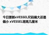 今日更新xVESSEL尺碼偏大還是偏小 xVESSEL增高幾厘米