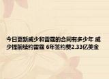 今日更新威少和雷霆的合同有多少年 威少提前續(xù)約雷霆 6年簽約費(fèi)2.33億美金