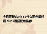 今日更新dunk sb什么配色最好看 dunk百搭配色推薦
