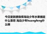 今日更新唐煥烽海邊少年水果鋪是什么意思 海邊少年huangfeng什么梗