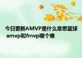 今日更新AMVP是什么意思籃球 amvp和fmvp哪個難