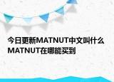 今日更新MATNUT中文叫什么 MATNUT在哪能買到