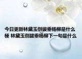 今日更新林黛玉倒拔垂楊柳是什么梗 林黛玉倒拔垂楊柳下一句是什么