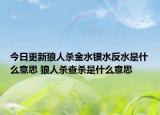 今日更新狼人殺金水銀水反水是什么意思 狼人殺查殺是什么意思