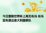 今日更新世界杯上再無布馮 布馮宣布退出意大利國家隊