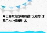 今日更新支線鞋款是什么意思 球鞋個(gè)人pe版是什么