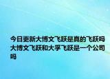 今日更新大博文飛躍是真的飛躍嗎 大博文飛躍和大孚飛躍是一個公司嗎