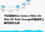 今日更新Kim Jones x Nike Air Max 95 Total Orange開箱測評上腳尺碼怎么選