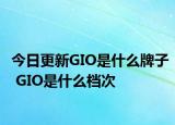 今日更新GIO是什么牌子 GIO是什么檔次