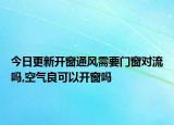 今日更新開窗通風(fēng)需要門窗對流嗎,空氣良可以開窗嗎