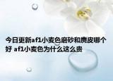 今日更新af1小麥色磨砂和麂皮哪個好 af1小麥色為什么這么貴